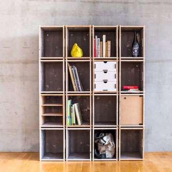 Preview: Werkbox Regal mit 3er Einsatz